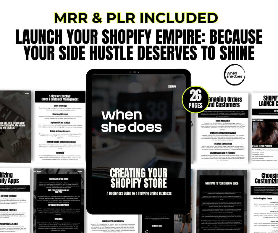 The Ultimate Step-by-Step Guide to Building a Profitable Online Store and website with Shopify, designed for beginners with no tech degree required.