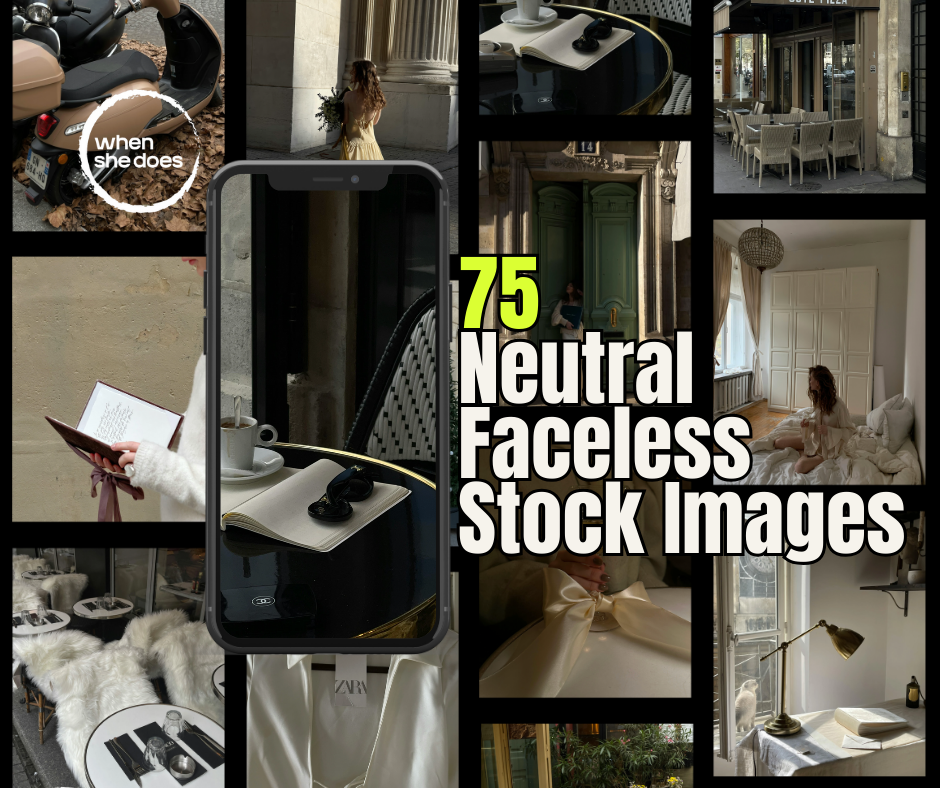 A collection of 70 high-resolution, faceless stock images in sleek neutral tones, perfect for websites, social media, and blog content.
Editable and versatile stock photos.
Neutral-toned faceless images used for crafting scroll-stopping social media posts and enhancing branding projects with MRR and PLR rights


